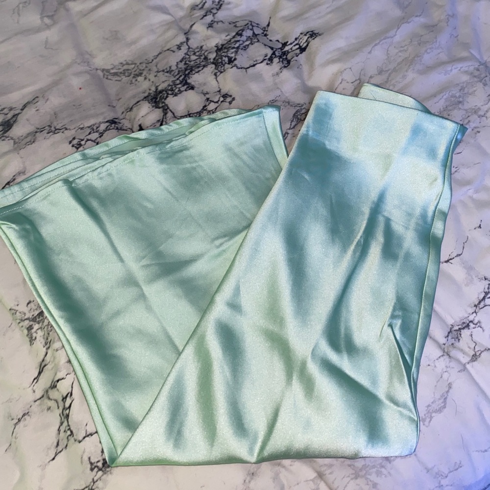 Princess Polly mint green mid skirt